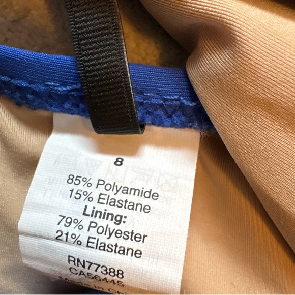 J Crew One Piece Monokini Cut Out Royal Blue Swim Suit Size 8 - Picture 6 of 15